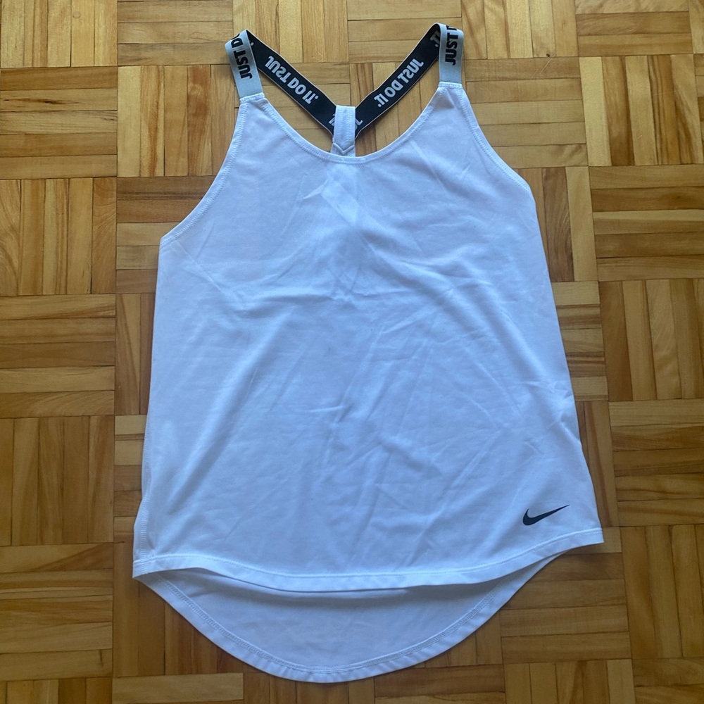 Nike Women's White Tank Top with Black Straps